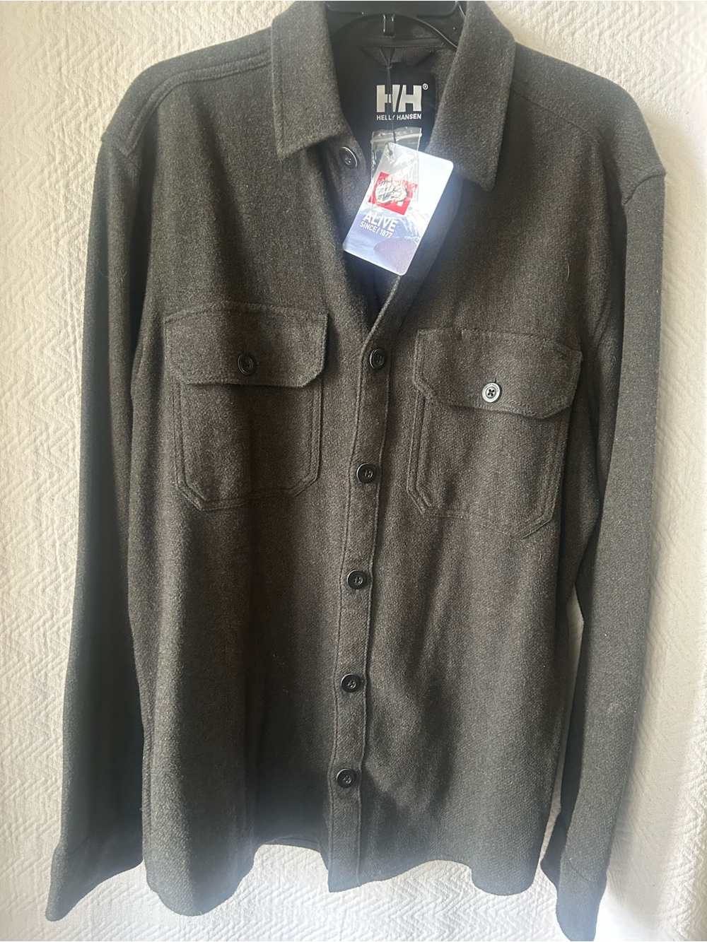 Helly Hansen Grey Button Front Shirt Jacket